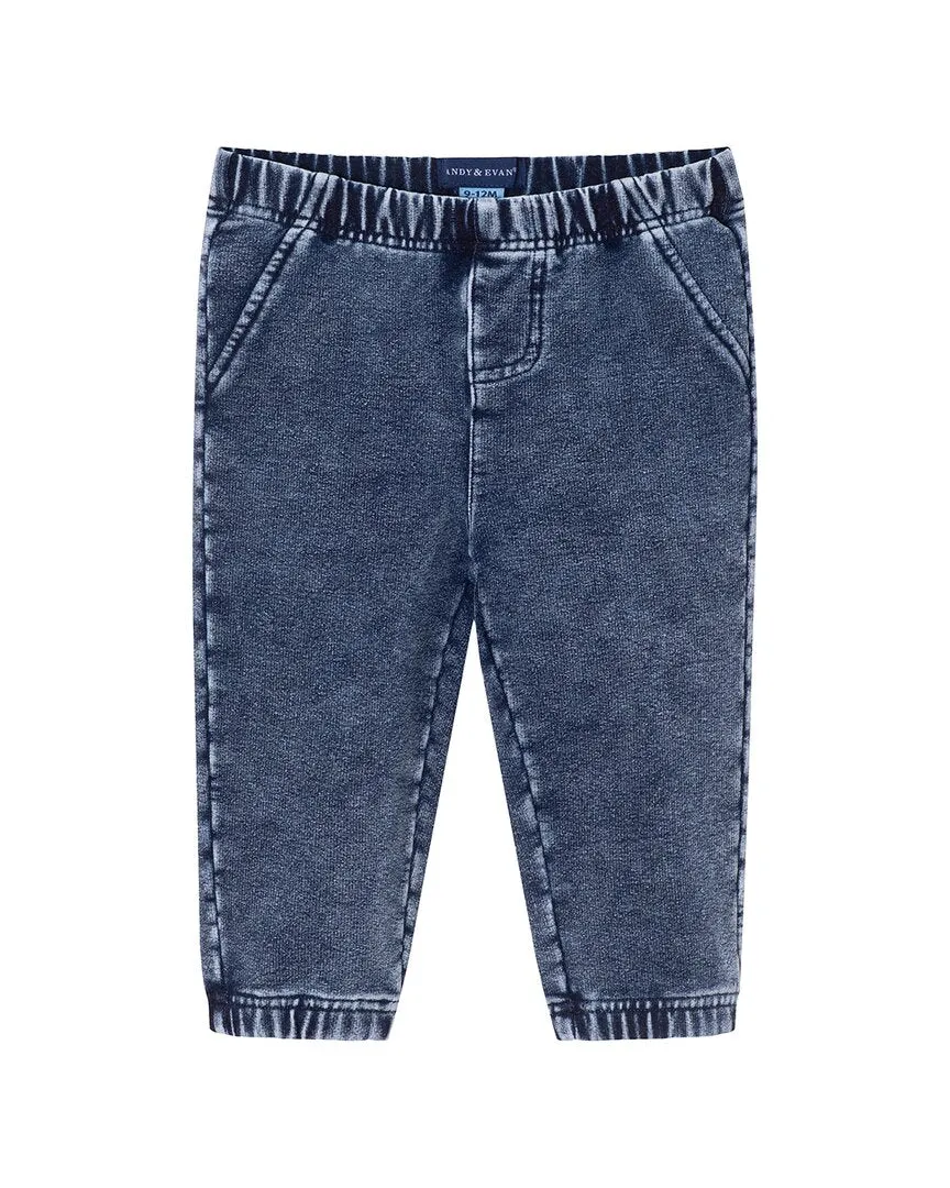 Andy & Evan Suspender Shirtzie & Terry Pant Set