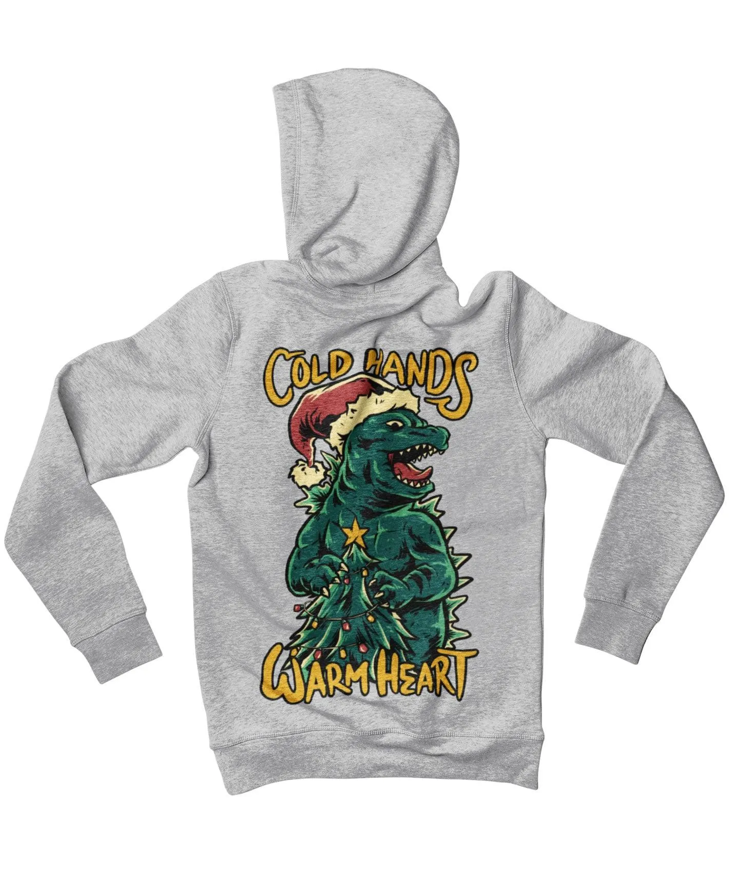Cold Hands Warm Heart Back Printed Christmas Hoodie