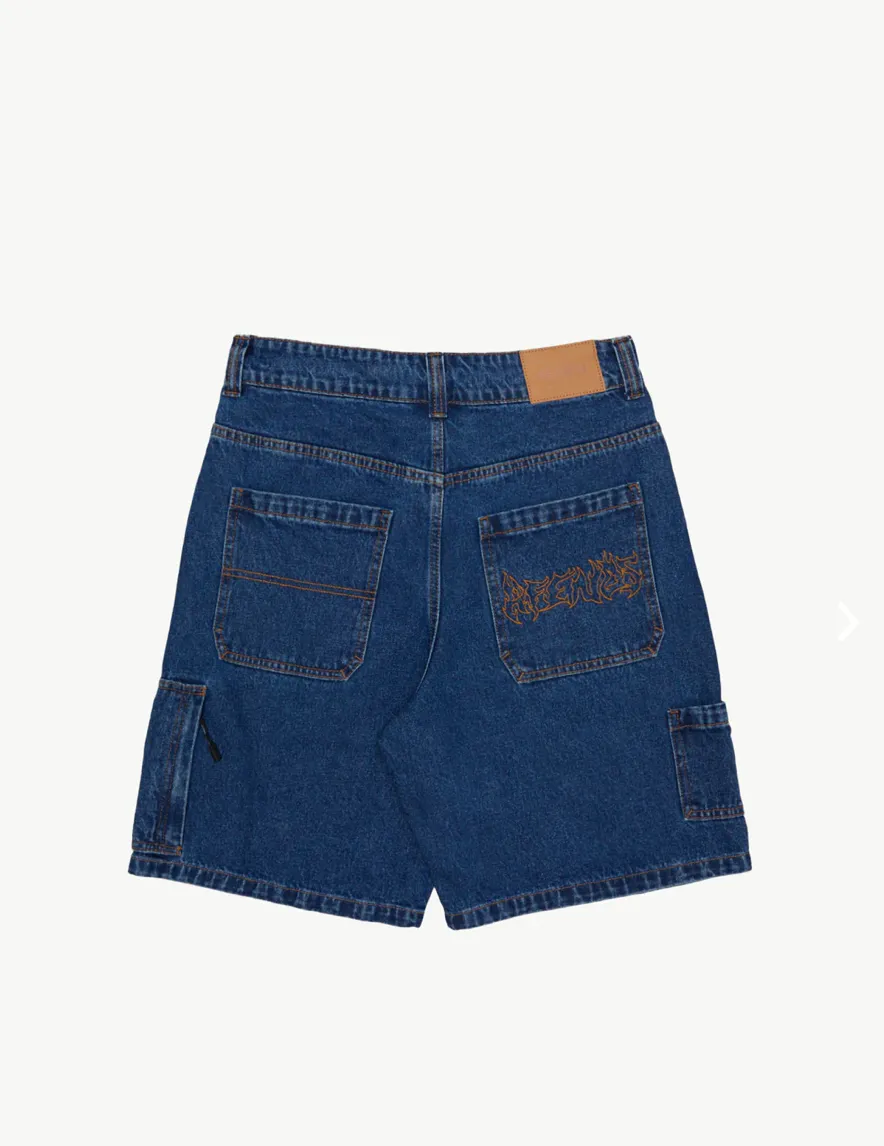DENIM BAGGY FIT CARPENTER SHORT
