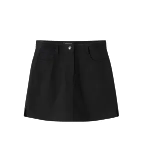 Denim Mini Skirt in Black