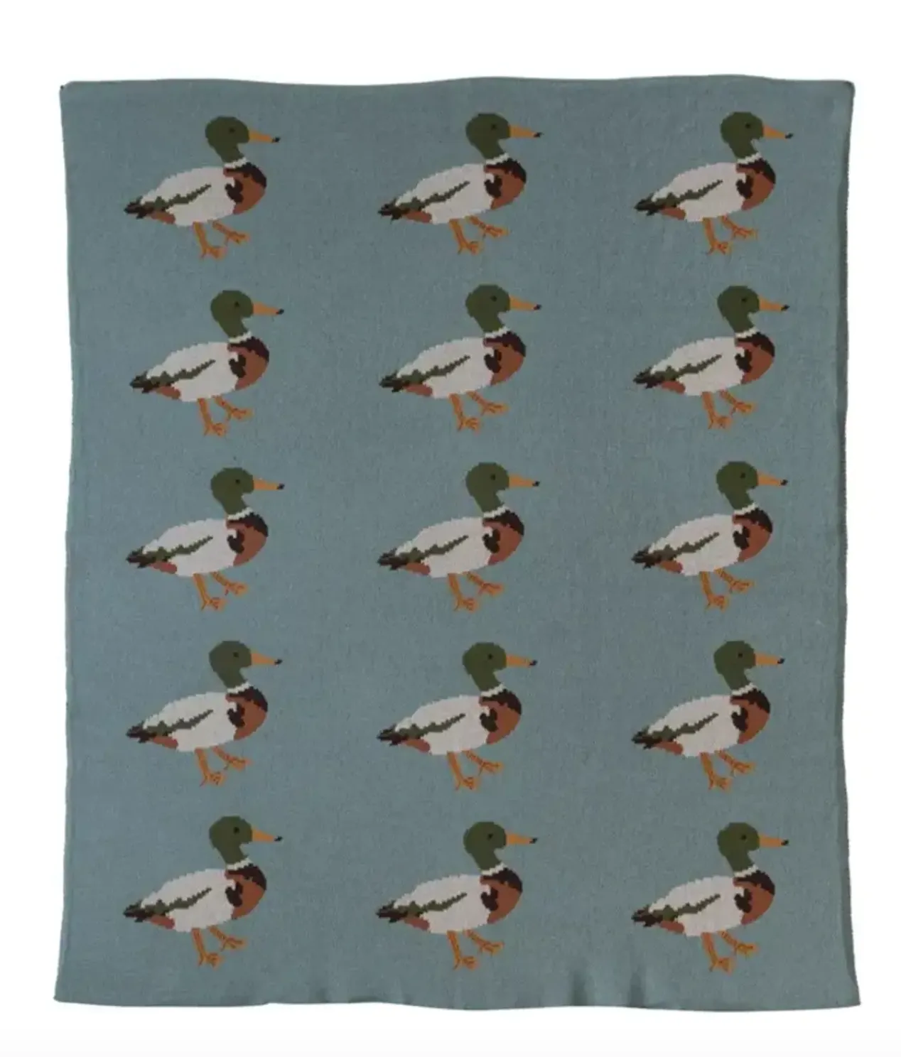 Duck Cotton Knit Baby Blanket
