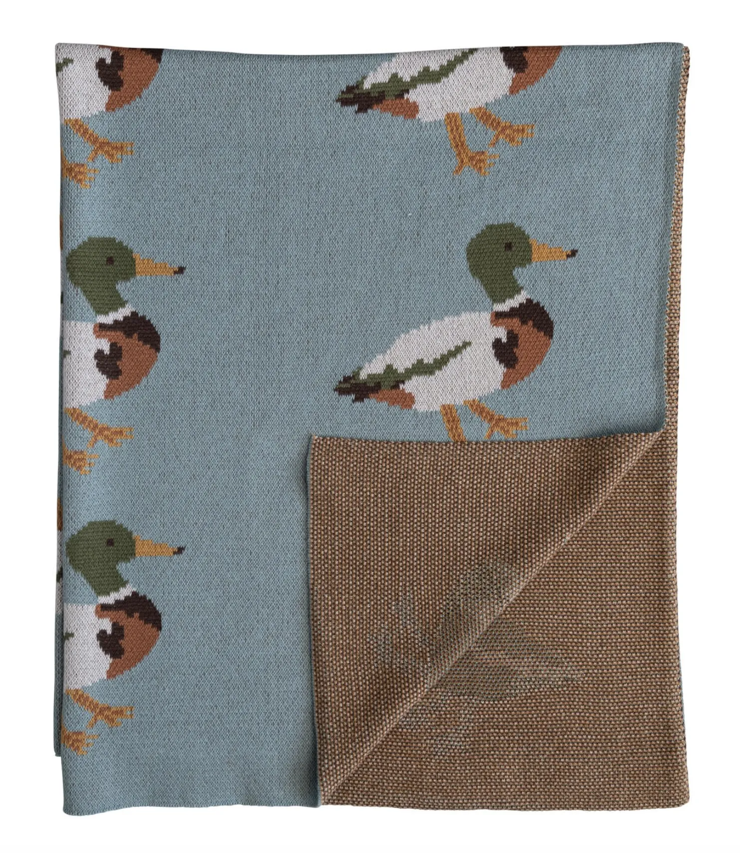 Duck Cotton Knit Baby Blanket