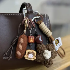 Handmade Miu Miu Inspired Bag Charm with Skull-Panda Bread