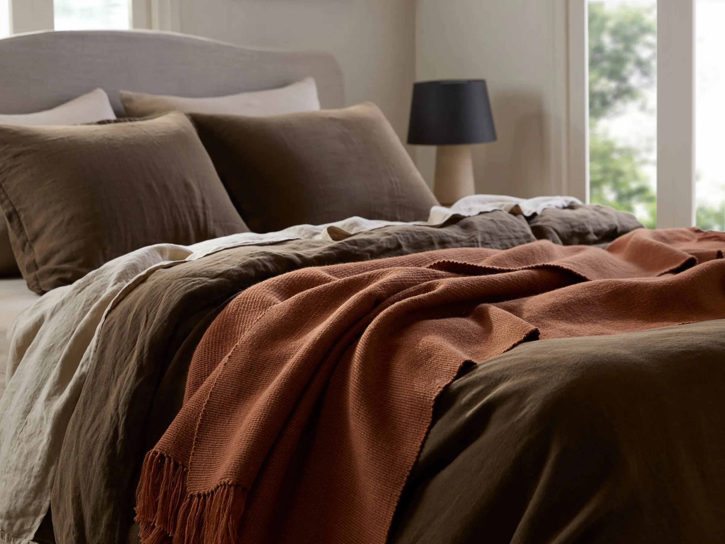 Highland Wool Throw (Brick)