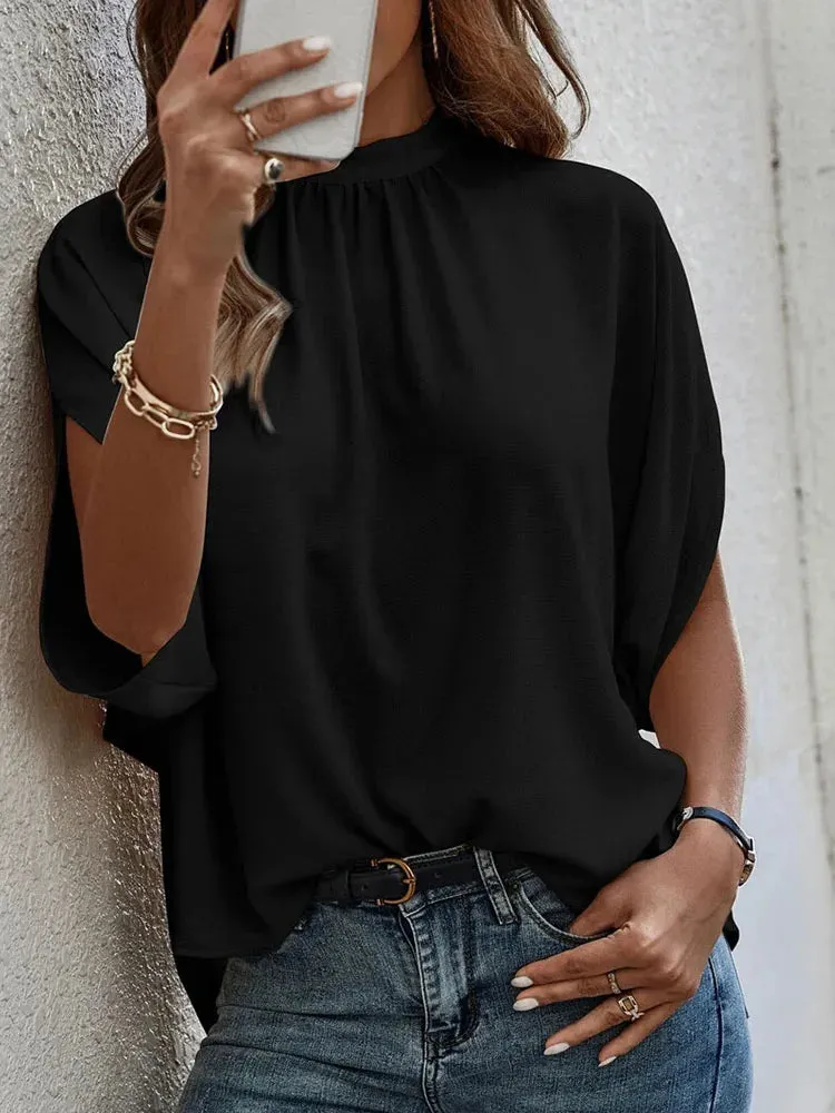 Ivyshape | Casual Batwing Blouse for Women