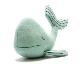 Knitted Sea Green Whale Toy