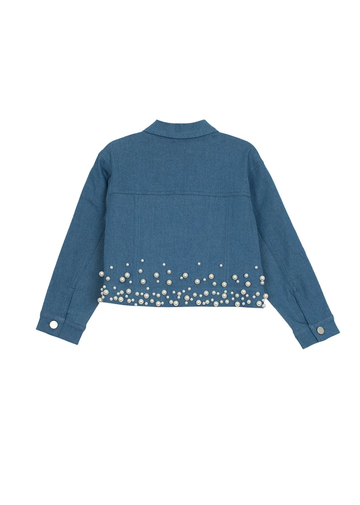Mabel   Honey- Denim Pearl Jacket