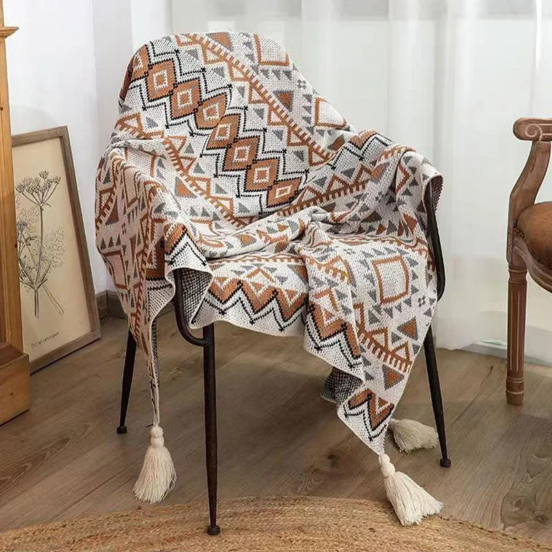Oat White Boho Throw / Blanket / Beach Rug