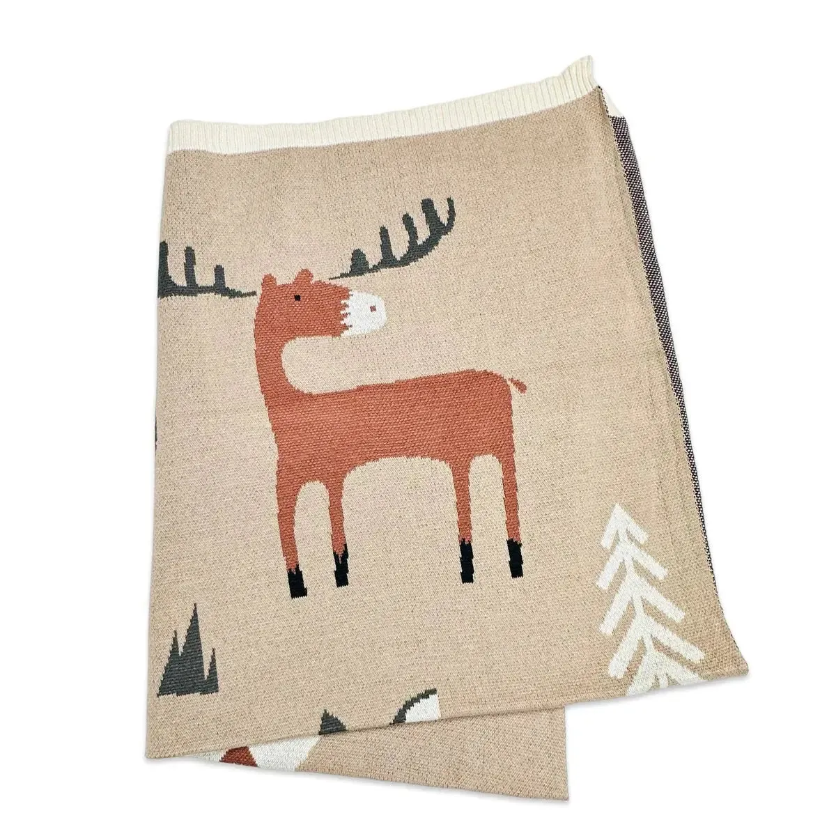 Organic Cotton Baby Blanket- Woodland Bear