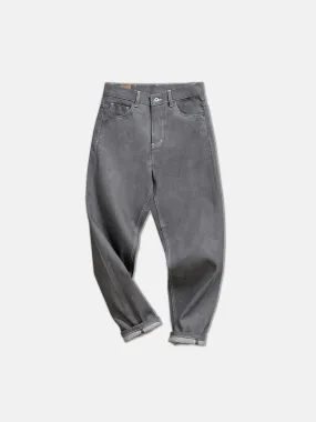 Red Ear Washed-out Grey Denim Pants