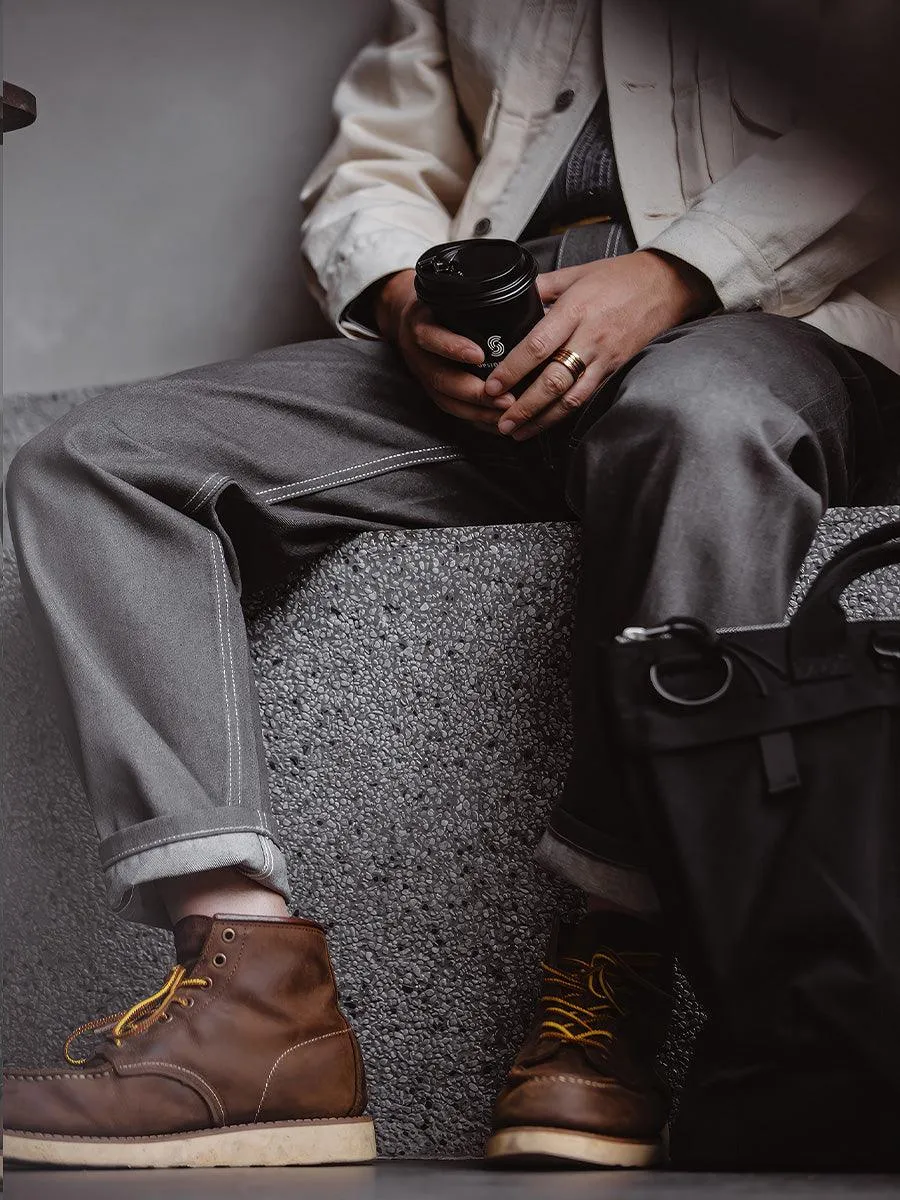 Red Ear Washed-out Grey Denim Pants