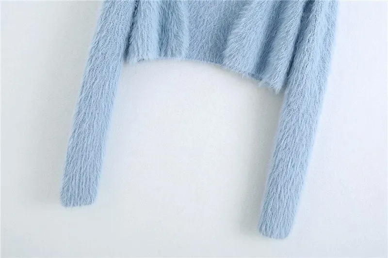 SOFT TOUCH CROPPED KNITTED CARDIGAN