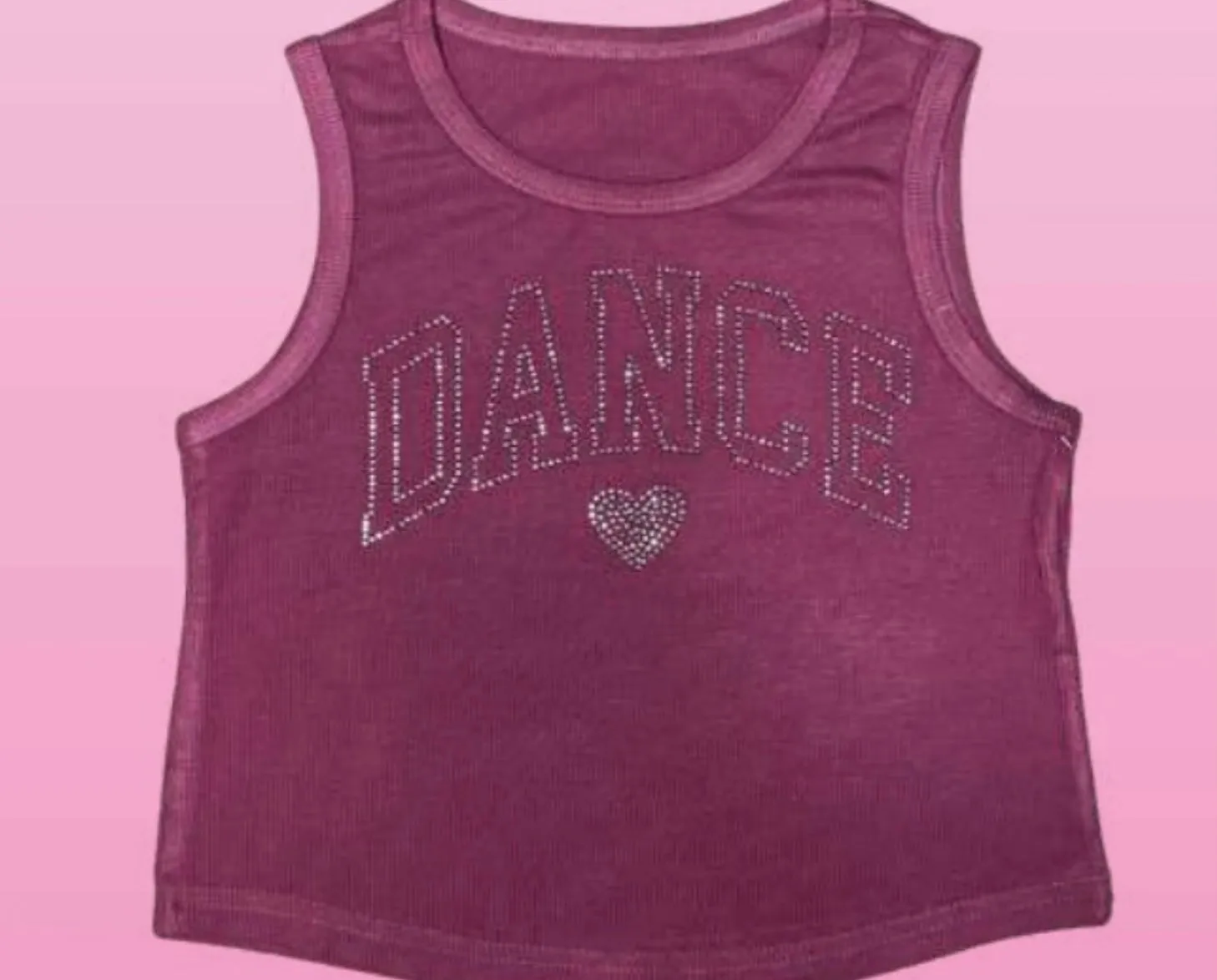 Trendy Trends Varsity Rhinestone Crop Top