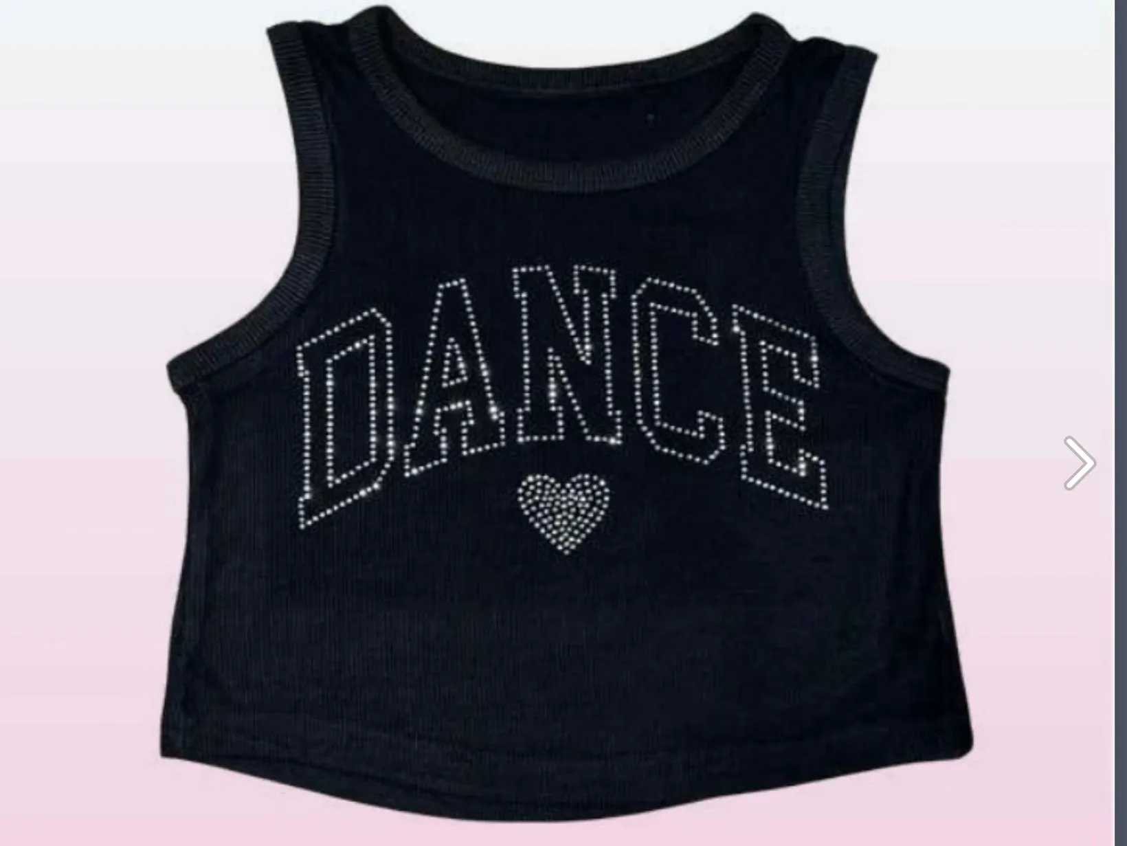 Trendy Trends Varsity Rhinestone Crop Top