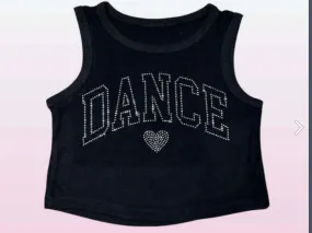 Trendy Trends Varsity Rhinestone Crop Top