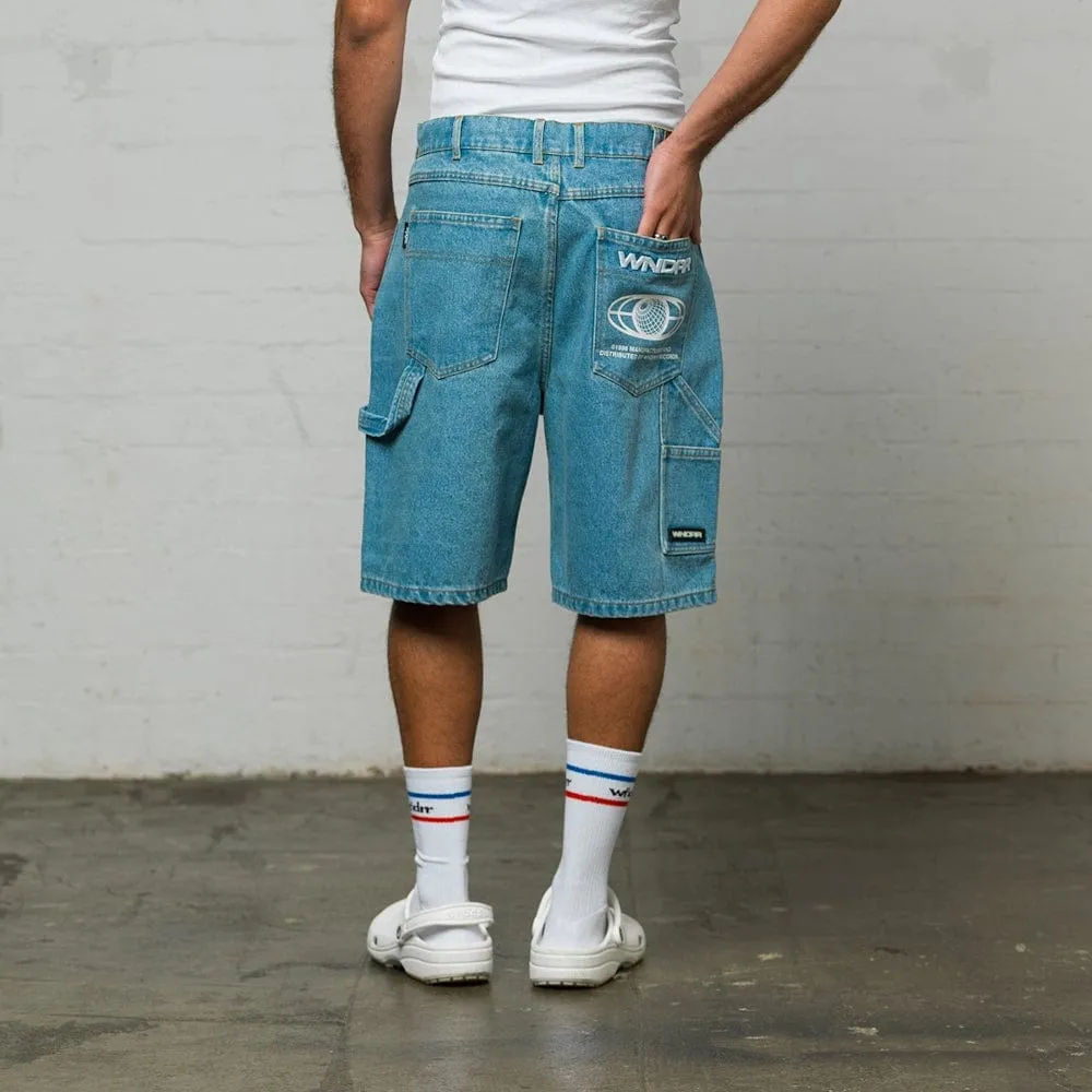 WNDRR Booster Denim Short - Washed Blue