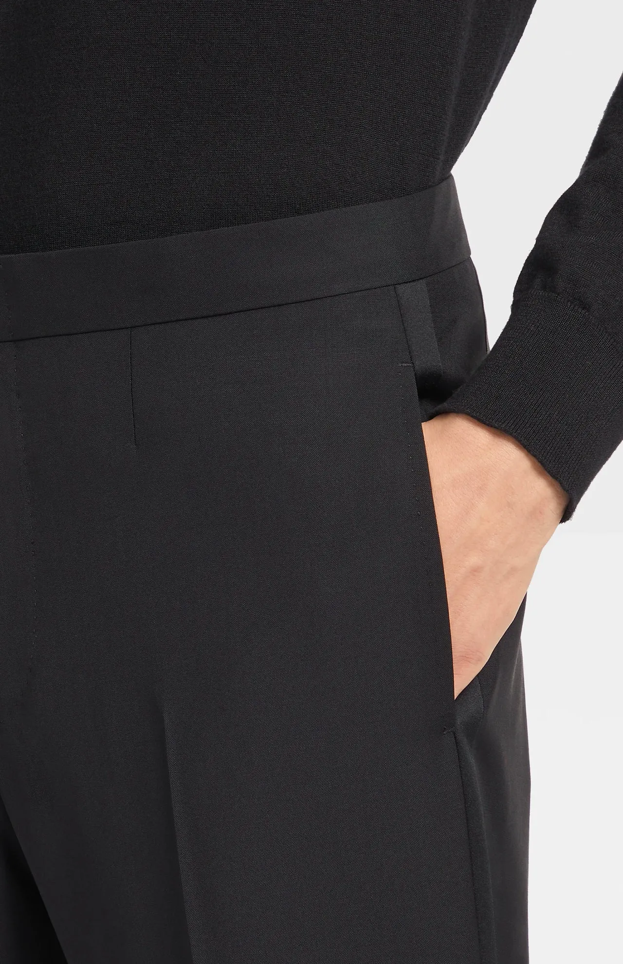 Wool and Mohair Evening Trousers