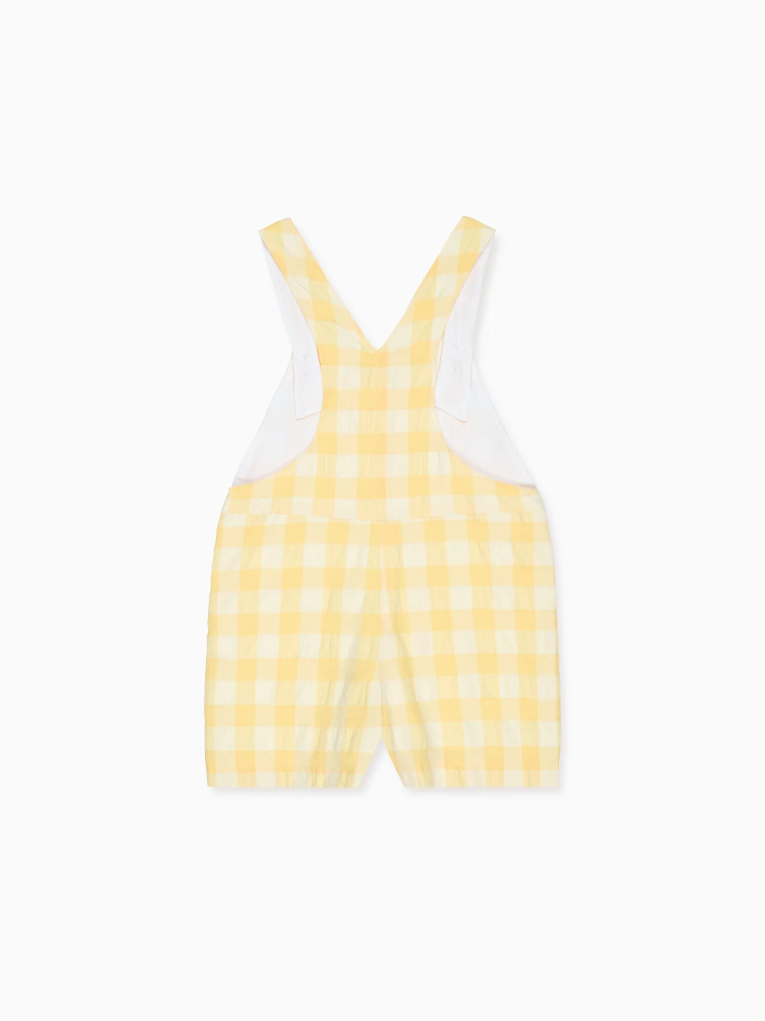 Yellow Gingham Ringo Baby Overalls