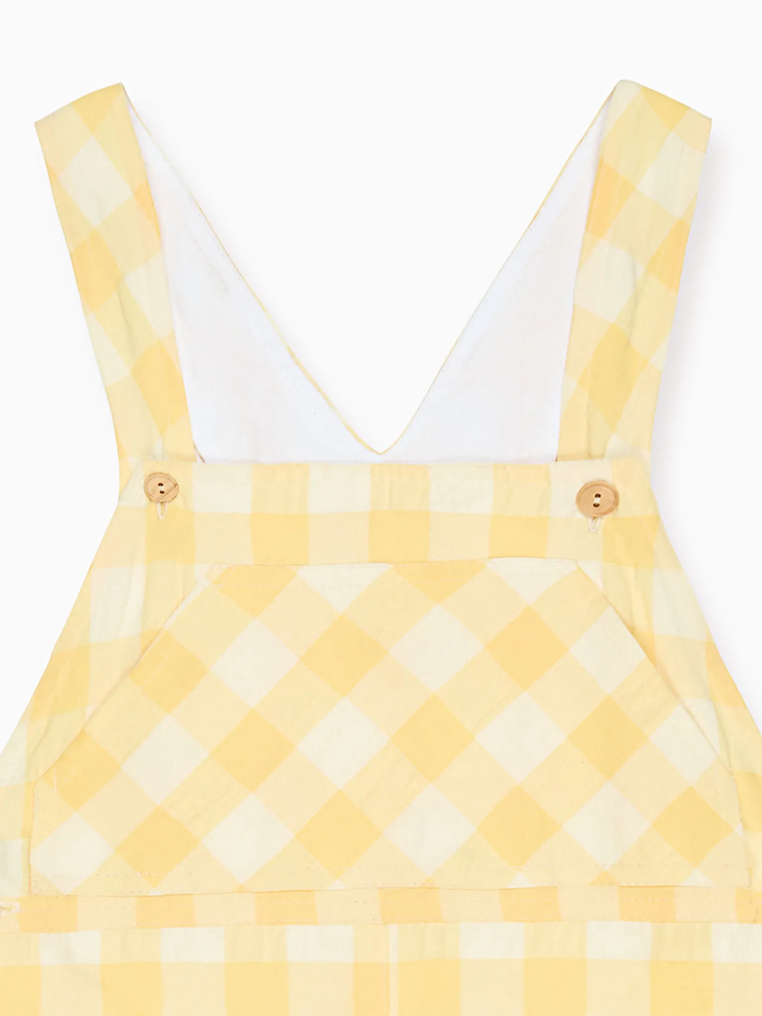 Yellow Gingham Ringo Baby Overalls